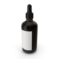 Cosmetic Dropper Bottle With Label PNG & PSD Images