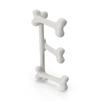 Cartoon Bones Letter E PNG & PSD Images