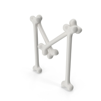 Cartoon Bones Letter M PNG & PSD Images