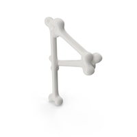 Cartoon Bones Letter P PNG & PSD Images