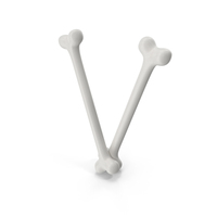 Cartoon Bones Letter V PNG & PSD Images