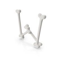 Cartoon Bones Letter W PNG & PSD Images