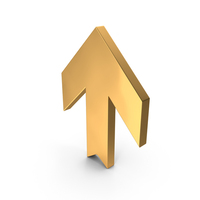 Gold Up Arrow Icon PNG & PSD Images