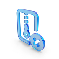 Glass Delete Zip File Icon PNG & PSD Images