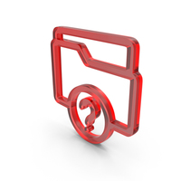 Glass Folder With Question Mark Icon PNG & PSD Images