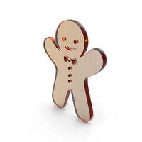 Glass Gingerbread Man Icon PNG & PSD Images