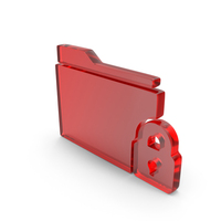 Glass Locked Folder Icon PNG & PSD Images