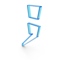 Glass Semicolon Outline Icon PNG & PSD Images