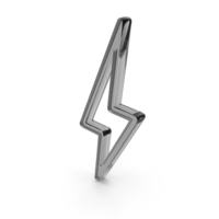 Glass Lightning Bolt Outline Icon PNG & PSD Images