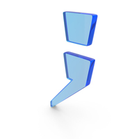 Glass Semicolon Icon PNG & PSD Images