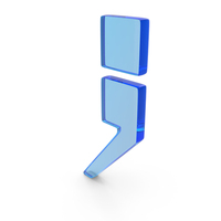 Glass Semicolon Icon PNG & PSD Images