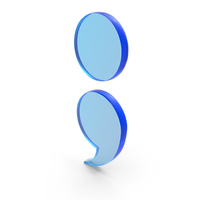 Glass Semicolon Icon PNG & PSD Images