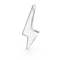 Glass Lightning Bolt Icon PNG & PSD Images