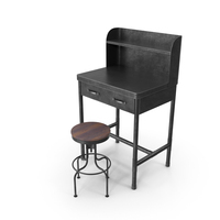 Vintage Apothecary Writing Desk PNG & PSD Images