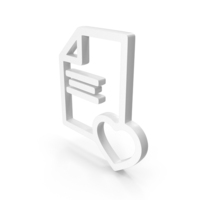 Document With Heart Icon PNG & PSD Images