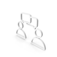 Two Person Message With Chat Communication Icon PNG & PSD Images