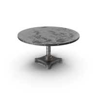 Viktor Industrial Solid Metal and Cast Iron Dining Table PNG & PSD Images
