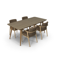 Zio Dining Table and Chairs PNG & PSD Images