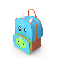 Kids Dinosaur Themed Backpack PNG & PSD Images