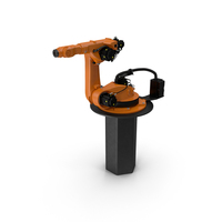 Industrial Robot Arm Kuka KR 60-4 on Stand PNG & PSD Images