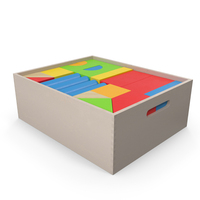 Colored Wooden Constructor in Box PNG & PSD Images