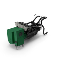 Control Panel with Diesel Generator Engine PNG & PSD Images