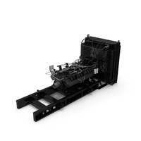 Engine and Cooling System for Diesel Generator PNG & PSD Images