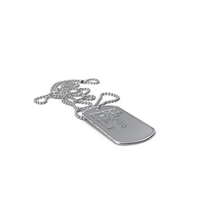 Classic Military Dog Tag Necklace PNG & PSD Images
