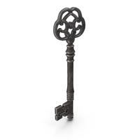 Antique Ornate Skeleton Key Steel PNG & PSD Images