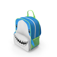 Shark Themed Kids Backpack PNG & PSD Images