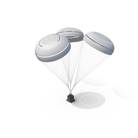 Triple Subscale Parachute Cargo System White PNG & PSD Images