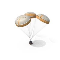 Subscale Parachute Triple with Cargo Yellow PNG & PSD Images