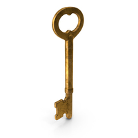 Vintage Skeleton Key Gold PNG & PSD Images
