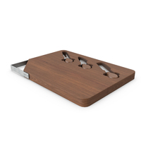 Cheese Board With Cutlery Set PNG & PSD Images