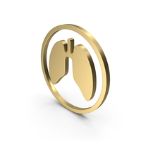 Human Lung Icon Gold PNG & PSD Images