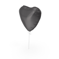 Black Heart Balloon PNG & PSD Images