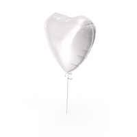 White Heart Balloon PNG & PSD Images