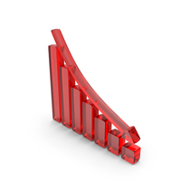 Glass Graph Decrease Icon PNG & PSD Images