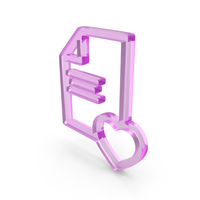 Heart With Document Wishlist Document Icon Glass PNG & PSD Images