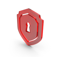 Lock Protection Shield Icon Glass PNG & PSD Images