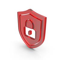 Private Protection Lock Shield Icon Glass PNG & PSD Images