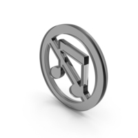 No Music Here Icon Glass PNG & PSD Images