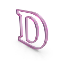 Glass English Alphabet D Outline Icon PNG & PSD Images