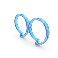 Out Line Chat Quote Inverted Commas Icon Glass PNG & PSD Images