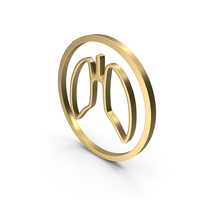 Human Lung Outline Gold PNG & PSD Images