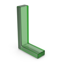 Green Plastic English Letter L PNG & PSD Images