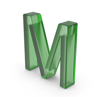 Green Plastic English Letter M PNG & PSD Images