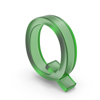 Green Plastic English Letter Q PNG & PSD Images