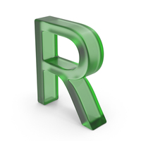 Green Plastic English Letter R PNG & PSD Images