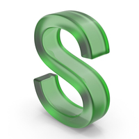 Green Plastic English Letter S PNG & PSD Images